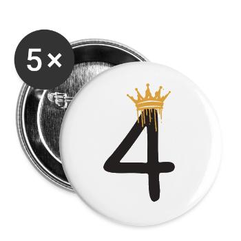 4 - Buttons large 2.2''/56 mm (5-pack) - white - Front