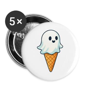 Süßer Geister-Eiscreme Druck - Buttons large 2.2''/56 mm (5-pack) - white - Front