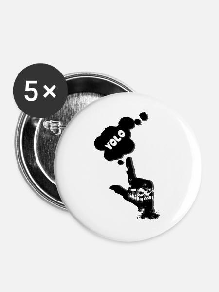 Explosive Smoke Bomb Illustration - Buttons groß 56 mm (5er Pack) - Weiß