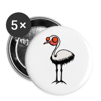 Strauß Halloween Comic Zombie - Buttons groß 56 mm (5er Pack) - Weiß - Vorne