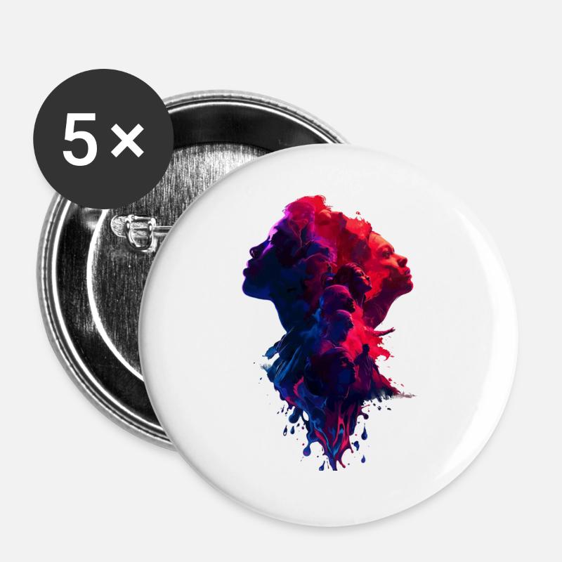 Collective_Flow_of_Minds - Buttons large 2.2''/56 mm (5-pack) - white
