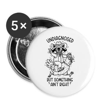 Undiagnosed but something ain't right - Buttons groß 56 mm (5er Pack) - Weiß - Vorne