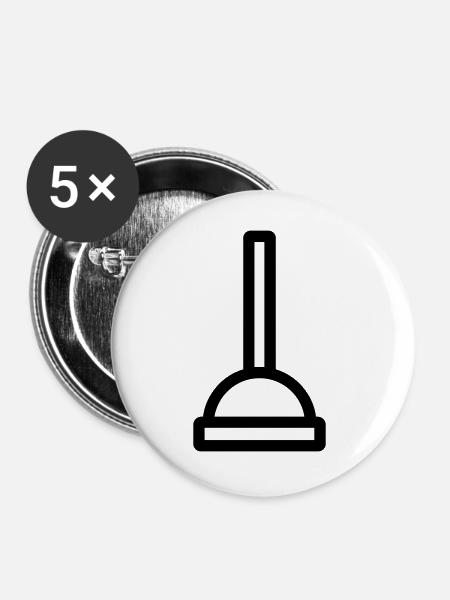 Saugnapf - Buttons groß 56 mm (5er Pack) - Weiß