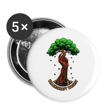 Willenskraft Wachst - Buttons groß 56 mm (5er Pack) - Weiß - Vorne