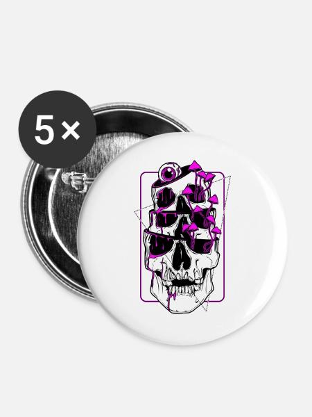 False Awakenig-Schleife - Buttons groß 56 mm (5er Pack) - Weiß