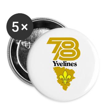 78 Yvelines - Buttons groß 56 mm (5er Pack) - Weiß - Vorne
