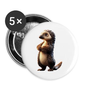 Pangolin Pangolin Pine Cone Pangolins - Buttons large 2.2''/56 mm (5-pack) - white - Front