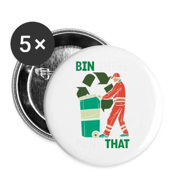 Garbage Day is my favorite day - Buttons large 2.2''/56 mm (5-pack) - white - Front