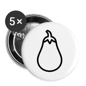 eggplant_-4- - Buttons large 2.2''/56 mm (5-pack) - white - Front