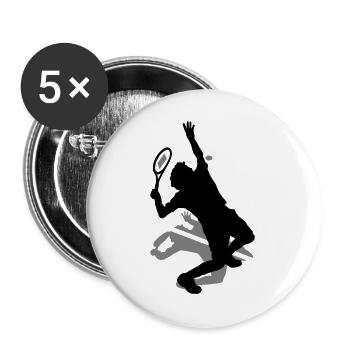 Tennis - Buttons groß 56 mm (5er Pack) - Weiß - Vorne
