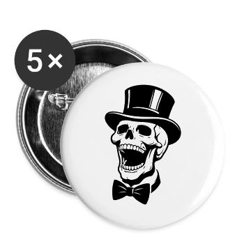 Jga du Crâne du Marié - Lot de 5 grands badges (56 mm) - blanc - Devant