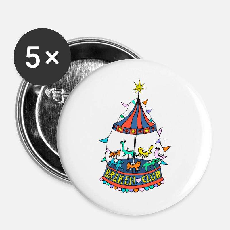 Carousel - Buttons large 2.2''/56 mm (5-pack) - white