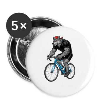 Bicycle Road Bike Cyclist Bike Sport Mountain Bike - Buttons large 2.2''/56 mm (5-pack) - white - Front