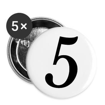 5. ANNIVERSARY. 5 YEARS. 5th ANNIVERSARY. CHILD - Buttons large 2.2''/56 mm (5-pack) - white - Front