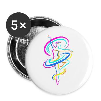 ballerina - Buttons large 2.2''/56 mm (5-pack) - white - Front