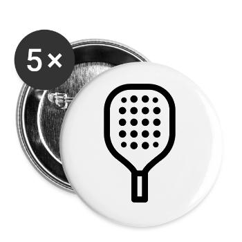 padel - Lot de 5 grands badges (56 mm) - blanc - Devant
