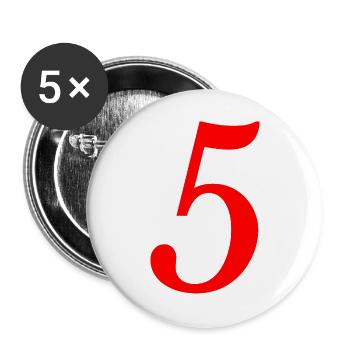 5. ANNIVERSARY. 5 YEARS. 5th ANNIVERSARY. CHILD - Buttons large 2.2''/56 mm (5-pack) - white - Front