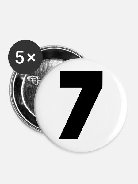 7 - Buttons groß 56 mm (5er Pack) - Weiß