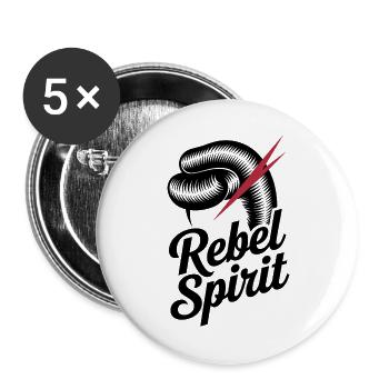 Fahrrad Herzschlag Rot für Radsportliebhaber - Buttons groß 56 mm (5er Pack) - Weiß - Vorne