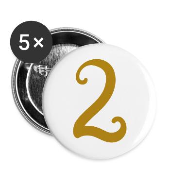 2 - Buttons groß 56 mm (5er Pack) - Weiß - Vorne