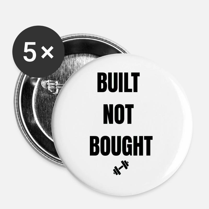 Built Not Bought - Buttons large 2.2''/56 mm (5-pack) - white