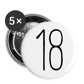 18 - Buttons groß 56 mm (5er Pack) - Weiß - Vorne