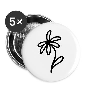 Flower - Buttons large 2.2''/56 mm (5-pack) - white - Front