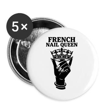 French Nail Queen Cosmetic Manicure - Buttons large 2.2''/56 mm (5-pack) - white - Front