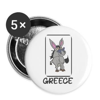 Cyprus - cyprus - Ayia Napa - donkey - Buttons large 2.2''/56 mm (5-pack) - white - Front