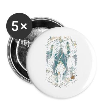 Commercial Diver Industrial Diver - Buttons large 2.2''/56 mm (5-pack) - white - Front