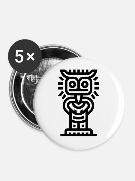 Totem - Buttons groß 56 mm (5er Pack) - Weiß