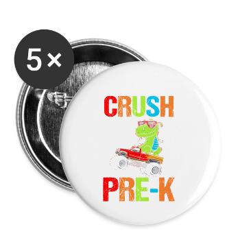 I'm Ready To Crush Pre-K Back To School Student - Buttons groß 56 mm (5er Pack) - Weiß - Vorne