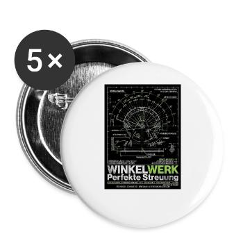 Pyrotechniker Streuung - Buttons groß 56 mm (5er Pack) - Weiß - Vorne