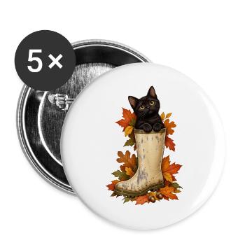Capybara Canoeing - Buttons groß 56 mm (5er Pack) - Weiß - Vorne
