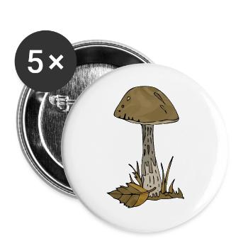 Pilz - Buttons groß 56 mm (5er Pack) - Weiß - Vorne