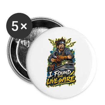 Ich fand den Livewire Held - Buttons groß 56 mm (5er Pack) - Weiß - Vorne