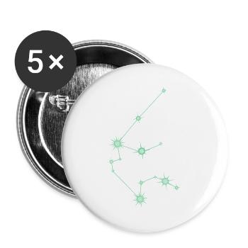 Wassermann-Stern Sternbild Sternzeichen Grün - Buttons groß 56 mm (5er Pack) - Weiß - Vorne