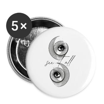 See it all - Buttons groß 56 mm (5er Pack) - Weiß - Vorne