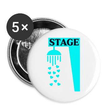 Bühnenduschgesang - Buttons groß 56 mm (5er Pack) - Weiß - Vorne