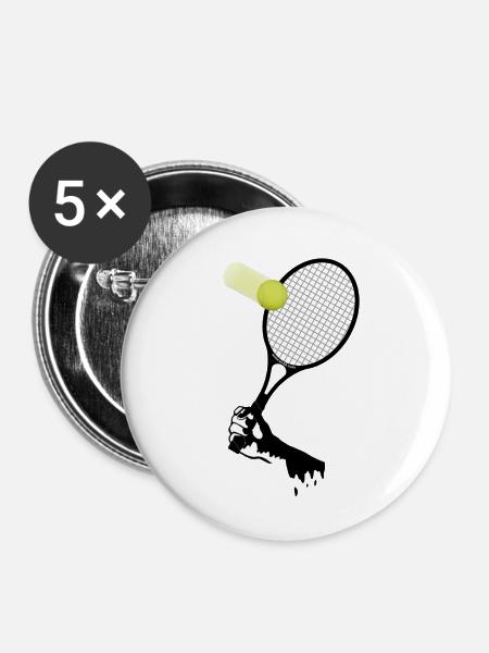 tennis_2 - Buttons groß 56 mm (5er Pack) - Weiß