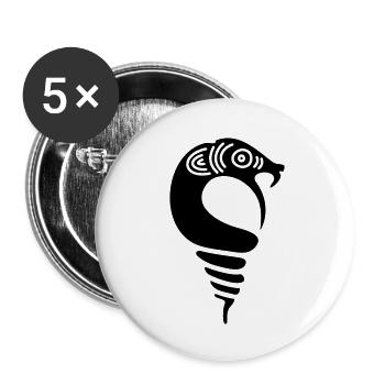 Zimbabwe Nyami Nyami - Buttons large 2.2''/56 mm (5-pack) - white - Front