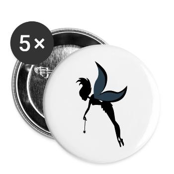 little fairy - Buttons large 2.2''/56 mm (5-pack) - white - Front