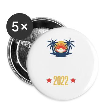 Italia 2022 - Buttons groß 56 mm (5er Pack) - Weiß - Vorne