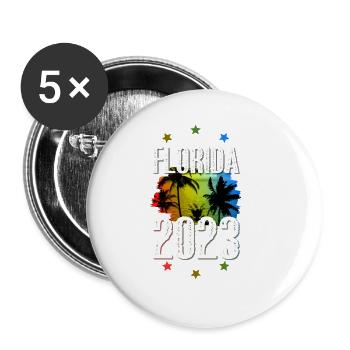Florida 2023 - Buttons large 2.2''/56 mm (5-pack) - white - Front