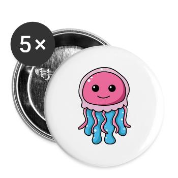 jellyfish - Buttons large 2.2''/56 mm (5-pack) - white - Front