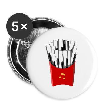 Klavier Keyboard Flügel - Buttons groß 56 mm (5er Pack) - Weiß - Vorne