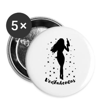 Vodkahontas Braut Geschenk Hochzeit Ehemann - Buttons groß 56 mm (5er Pack) - Weiß - Vorne