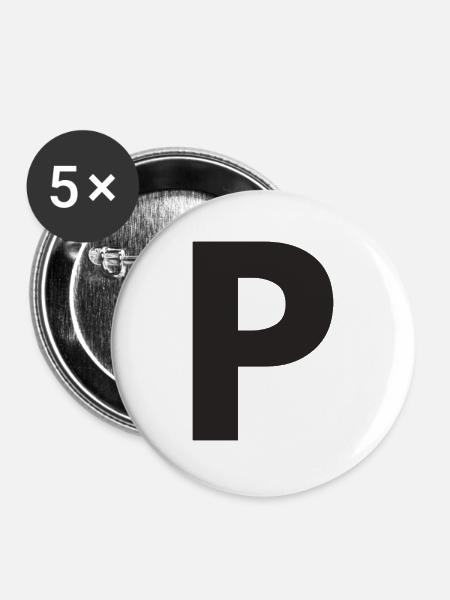 P - Buttons large 2.2''/56 mm (5-pack) - white