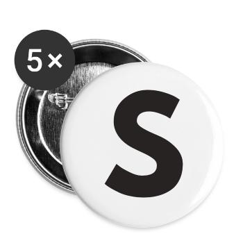 S - Buttons groß 56 mm (5er Pack) - Weiß - Vorne