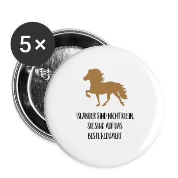 isländer - Buttons groß 56 mm (5er Pack) - Weiß - Vorne